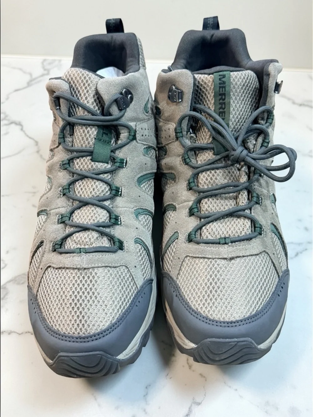 Merrell Oakcreek Mid Waterproof Hiking Boots Boulder Grey J035921 Men's Size 14